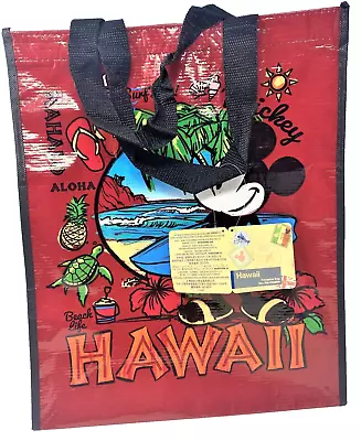 Disney Mickey Reusable Bag Mahalo Hawaii Hawaiian Gift Tote Shopping • $12.23