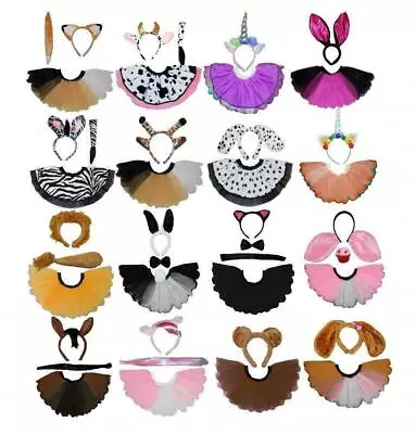 £9.96 • Buy Animal Tutu Skirt Fancy Dress Hen Party Book Week Ears Tail Bunny Lion Dalmatian