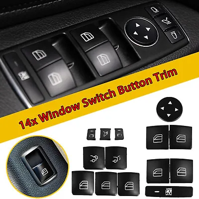 For Mercedes-Benz C E CLA Car Window Switch Button Repair Stickers Interior Trim • $12.69