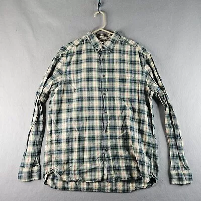 LOGG Label Of Graded Goods Flannel Shirt Men's X-Large Regular Green Plaid Basic • $8.99