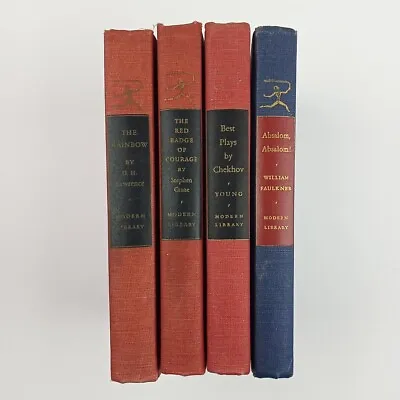 Lot Of VTG 4 Modern Library Classics - Chekhov D. H. Lawrence Faulkner Crane • $23.99
