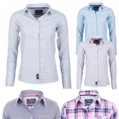 Ladies Brushed Cotton Shirt Check Or Stripe Country Shirts For Women By Rydale • £21.99