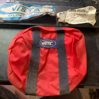 Vintage NOS Vintage Vista Road Bike Vinyl Medium Red Touring Bag • $9.99