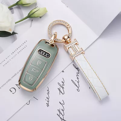 Key Fob Cover Soft TPU Case For Audi A3 A6 A7 A8 E-Tron S3 S6 RS6 S7 RS7 Q7 SQ7 • $10.14