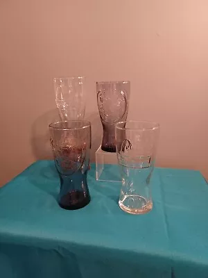 Set Of 4 McDonald's Vintage Retro Colored Drink Glasses 2- 1955s 2- 1992s • $21.39