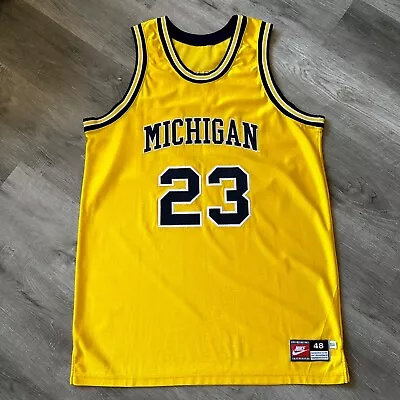 Authentic Game Cut Maurice Taylor Michigan Wolverines Jersey 48 Nike Team Issue • $540