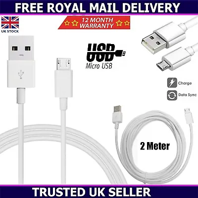 £2.95 • Buy 2 Metre Micro USB Charger Cable Data Lead For Samsung Galaxy Tab A A6 10.1  2016