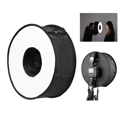 18  Circular Round Softbox DSLR Camera Speedlite Macro Ring Softbox Collapsible • $19.89