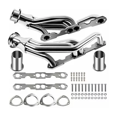 Steel Headers Ceramic Coated For 88-95 Chevy GMC Truck 1500 2500 3500 5.0L 5.7L • $124.99