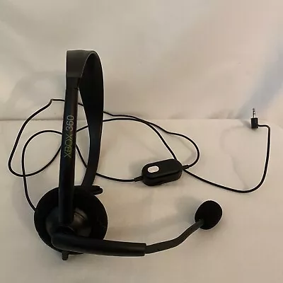 Microsoft XBOX 360 Genuine OEM Black Wired Chat Headset With Mic Original TESTED • $5.99