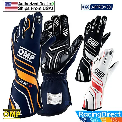 OMP - ONE-S Auto Racing Gloves | SFI/FIA Rated | SFI-5 & FIA8856 Driving Gloves • $189