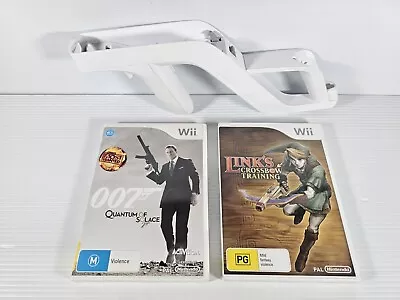 Nintendo Wii Zapper Controller Accessorie + 2 Games - Working & Tested • $32.99