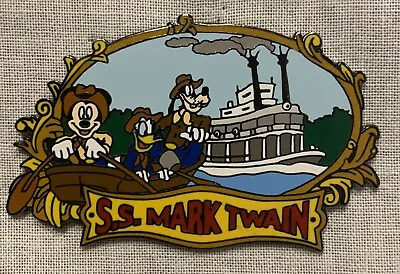 Disney DLR Attraction Series S.S. Mark Twain Riverboat Mickey Donald Goofy Pin • $25.49