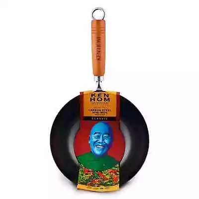 Ken Hom Classic Carbon Steel Non Stick 27cm Wok - BN - Stir Fry Pan Chinese • £19.99