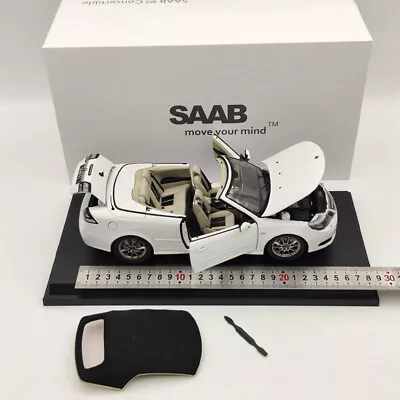 1:18 Scale Die-Cast SAAB 93 9-3 Convertible Soft Top Sport Car 4 Door Open White • $119