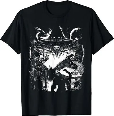 NEW LIMITED Bigfoot Loch Ness Monster Mothman Wendigo Alien Cryptid Shirt S-3XL • $21.99