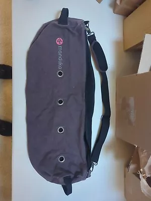 Unique Manduka Canvas Yoga Mat Carrying Bag Case Mesh Detailing Zip Up • $26