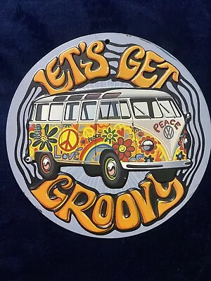 VW - Microbus - GROOVY - Distressed Metal Sign - Hippie • $13.90