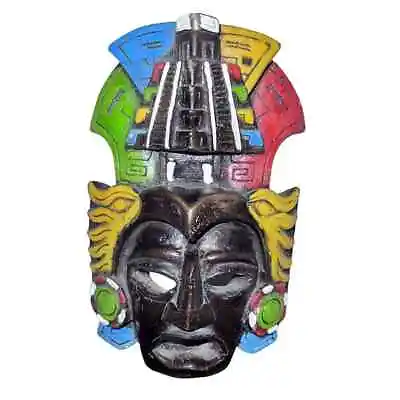 Mayan Mask Head Sculpture Wall Plaque Aztec Inca Statue South America • $39.99