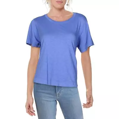 Velvet Womens Blue Cotton Crew Neck Shirt T-Shirt Top M  5905 • £6.33