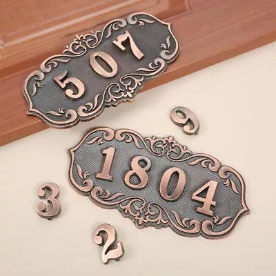 Vintage House Sign Plaques Door Number Plate & Self Adhesive Sticker 3/4 Numbers • $2.30