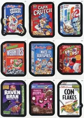 Wacky Packages Stickers Series 9 Cereal Box Sticker Card Set 9 Cards Topps 2012 • $26.20