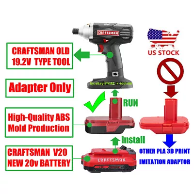 1x Adapter For Craftsman V20 NEW 20v Battery To 19.2v OLD Tools - Adapter Only • $19.99