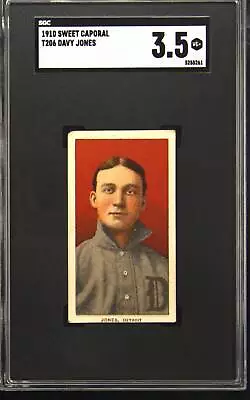 1910 T206 Sweet Caporal Davy Jones SGC 3.5 • $52