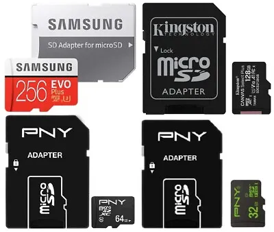 Micro SD 32GB 64GB 128GB 256GB Class 10 SDHC SDXC Memory Card + Adapter U1 U3 4K • £4.97