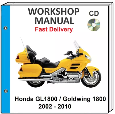 Honda Goldwing 1800 Gl1800 2002 2003 2004 2005 Service Repair Shop Manual On Cd • $9.99