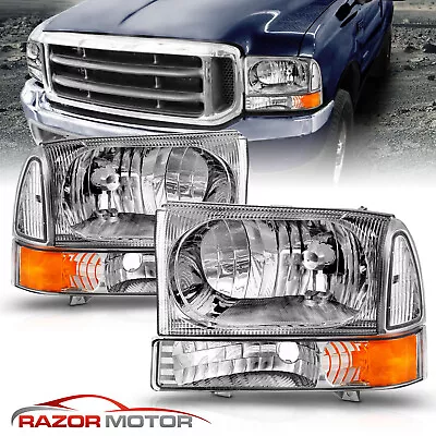 For 1999-2004 Ford SuperDuty F250/350/450/550/ 00-04 Excursion Chrome Headlight • $75.92