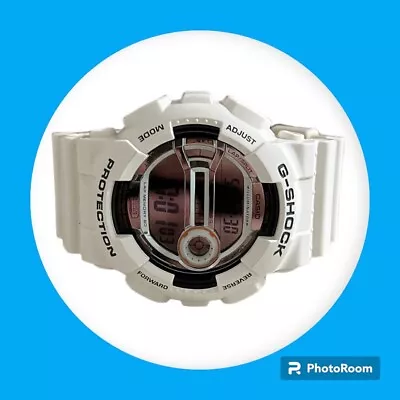 Casio G-Shock 3400 GD-110 White 20 BAR Reverse LCD Digital Mens Watch • $50