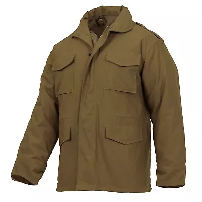 M-65 Field Jacket COYOTE BROWN US Army Vet Navy Seabees Military Veteran • $111.99