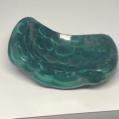 Malachite Ashtray / Bowl High Quality Freeform Cut & Design 6X3 2.5 Pounds • $299