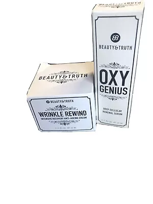 £37.95 • Buy BEAUTY & TRUTH OXY GENIUS RENEWAL SERUM 15ml & WRINKLE REWIND 30ml 