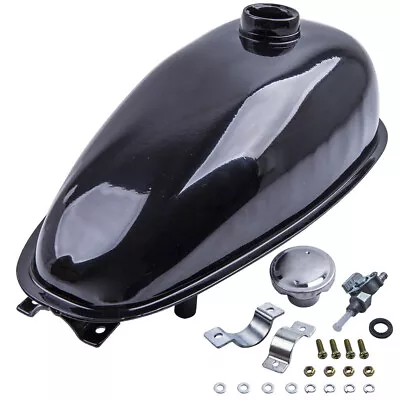 Black 4L Gas Fuel Petrol Tank For 49cc 60cc 80cc Motorized Bicycle Bike • $45.99