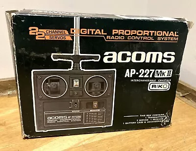 Vintage Acoms AP-227 Mk2 27MHz AM 2 Channel RC Set • £59.95