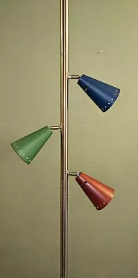 Clean Mcm! Vtg Mid Century Modern Starlite Cone Atomic Tension Pole Lamp Vintage • $399.99