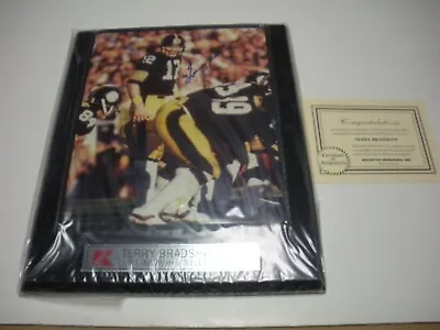 Terry Bradshaw Pittsburgh #2 Mounted Memories/coa Signed & Framed 8x10 Photo • $300