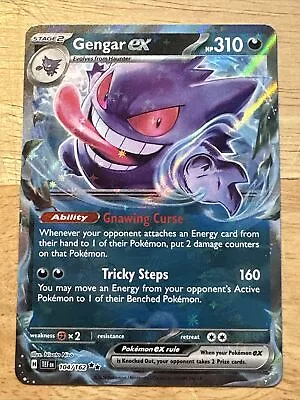 Gengar Ex - 104/162 - Ultra Rare - Temporal Forces - NM/M - Pokemon Card • $5.95