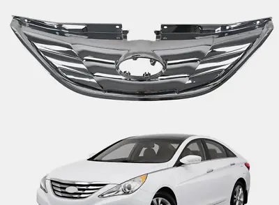 For 2011-2013 Hyundai Sonata Front Bumper Upper Grill Chrome Grille • $40.99