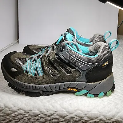 Millet Vibram Gore Tex Vibram Gray/Blue Hiking Boys Lace Up Boots Size 6.5 • $50