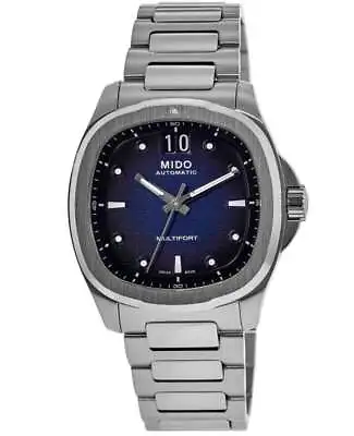 New Mido Multifort TV Big Date Blue Dial Steel Men's Watch M049.526.11.041.00 • $875.13