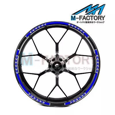 Blue J10 Rainbow 17  Rim Wheel Decals Tape For Aprilia TUONO V4R 12-15 • $19.68