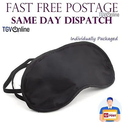 $2.79 • Buy Travel Eye Mask Sleep Sleeping Cover Rest Eyepatch Blindfold (Black) New Soft AU