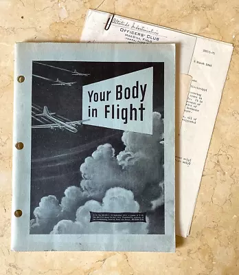 RARE! US ARMY AIR FORCES B29 SUPERFORTRESS VERSION YOUR BODY In FLIGHT 1944 BOOK • $225