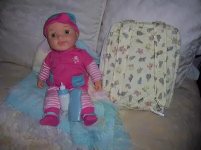 Lot YOU & ME Soft Body Doll GOTZ KINDERLAND Childs Backpack Doll Carrier Blanket • $28