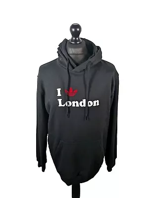 Adidas I Love London Hoodie Men's Large Black Pullover 2020 • £18