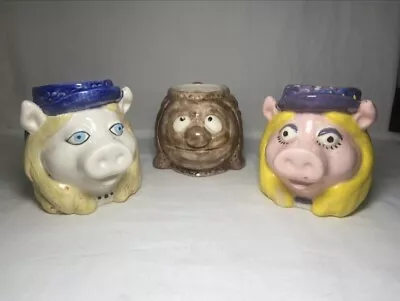 Vintage Muppets Ceramic Coffee Cups/Mugs Sigma Tastesetter Jim Henson Set Of 3 • $45