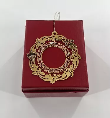 MARSHALL FIELDS 24 Kt Gold Filled Chicago Wreath Christmas Holiday Ornament • $29.99